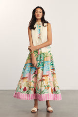 AZURE - Summer Patterned Sleeveless Maxi Dress