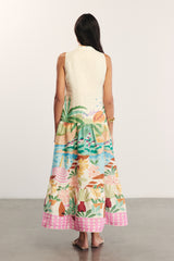 AZURE - Summer Patterned Sleeveless Maxi Dress