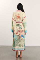 SOLEIL - Tropical Patterned Kimono