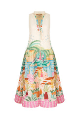 AZURE - Summer Patterned Sleeveless Maxi Dress