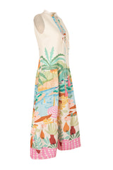 AZURE - Summer Patterned Sleeveless Maxi Dress