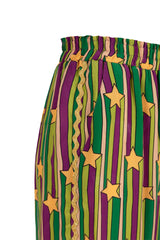 BELLA - Star Patterned Striped Trousers