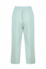 ESTELLA - Green Geometric Patterned Cotton Pants