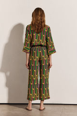 BELLA - Star Patterned Striped Trousers