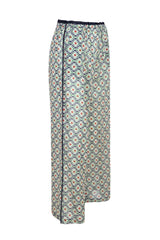 WOOD - Green Geometric Patterned Cotton Pants