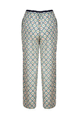 WOOD - Green Geometric Patterned Cotton Pants