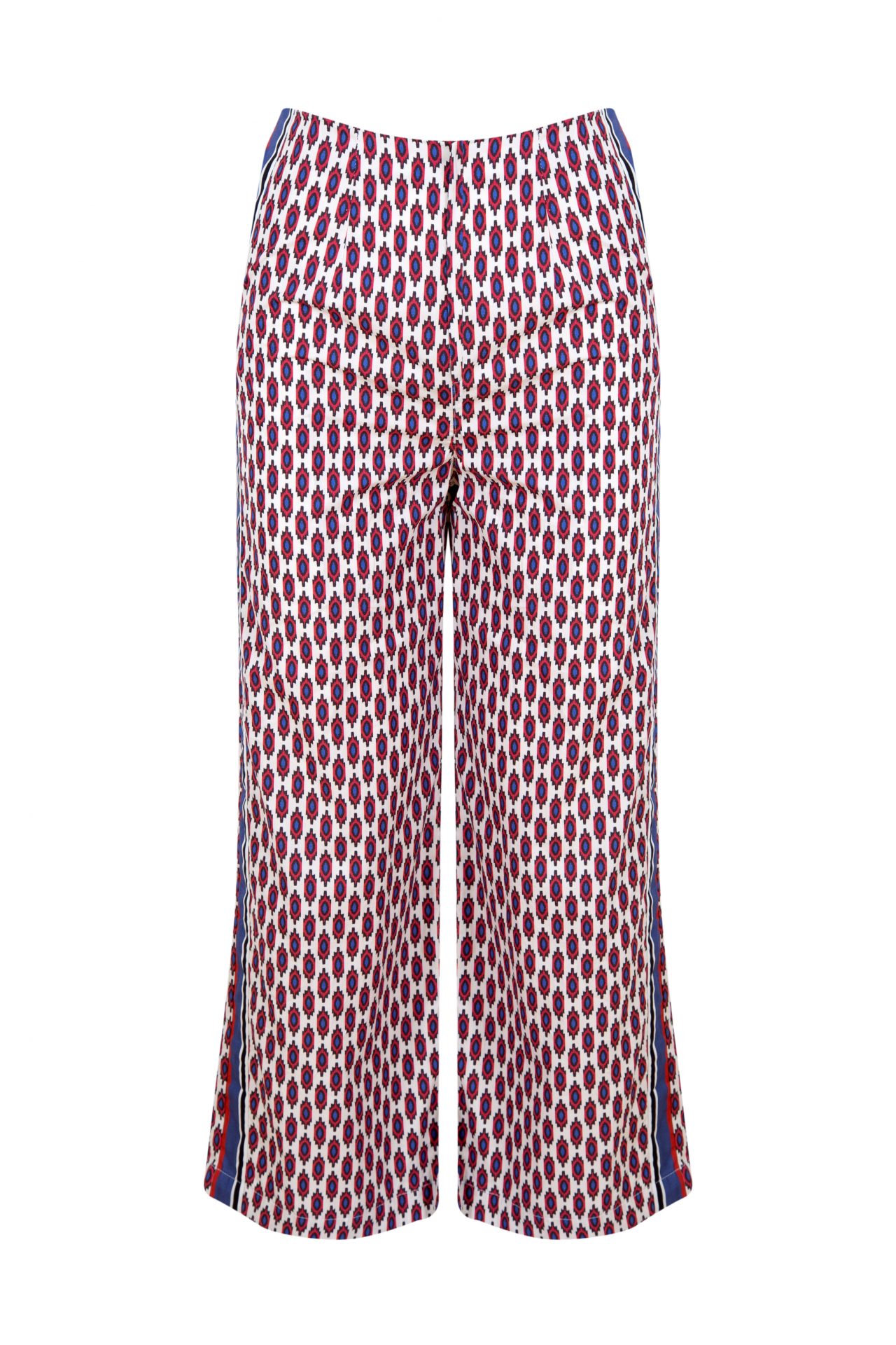 PANSY - Burgundy Ethnic Patterned Cotton Pants