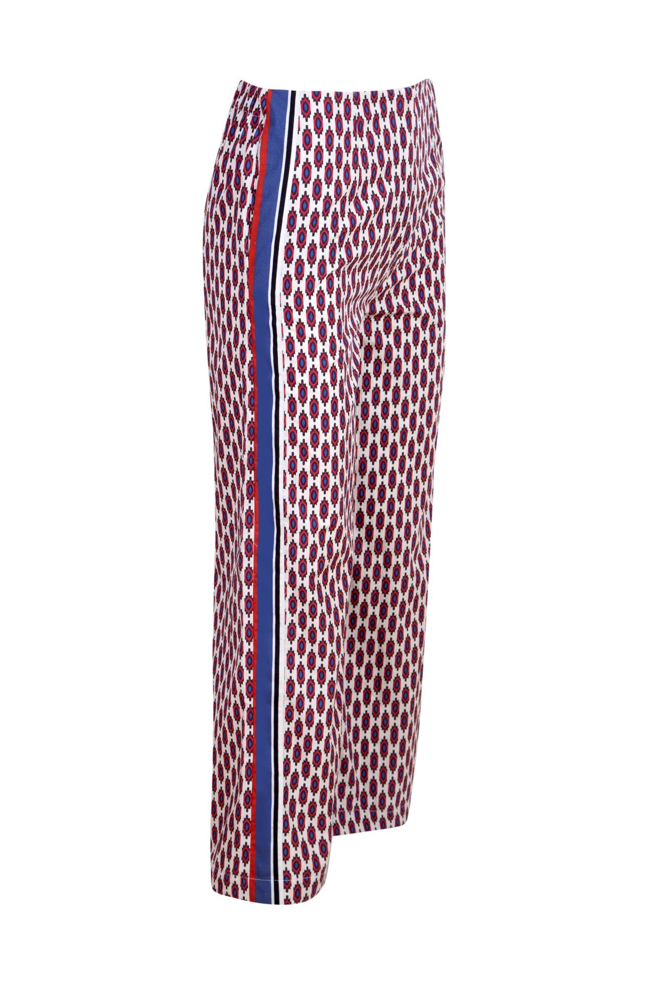 PANSY - Burgundy Ethnic Patterned Cotton Pants