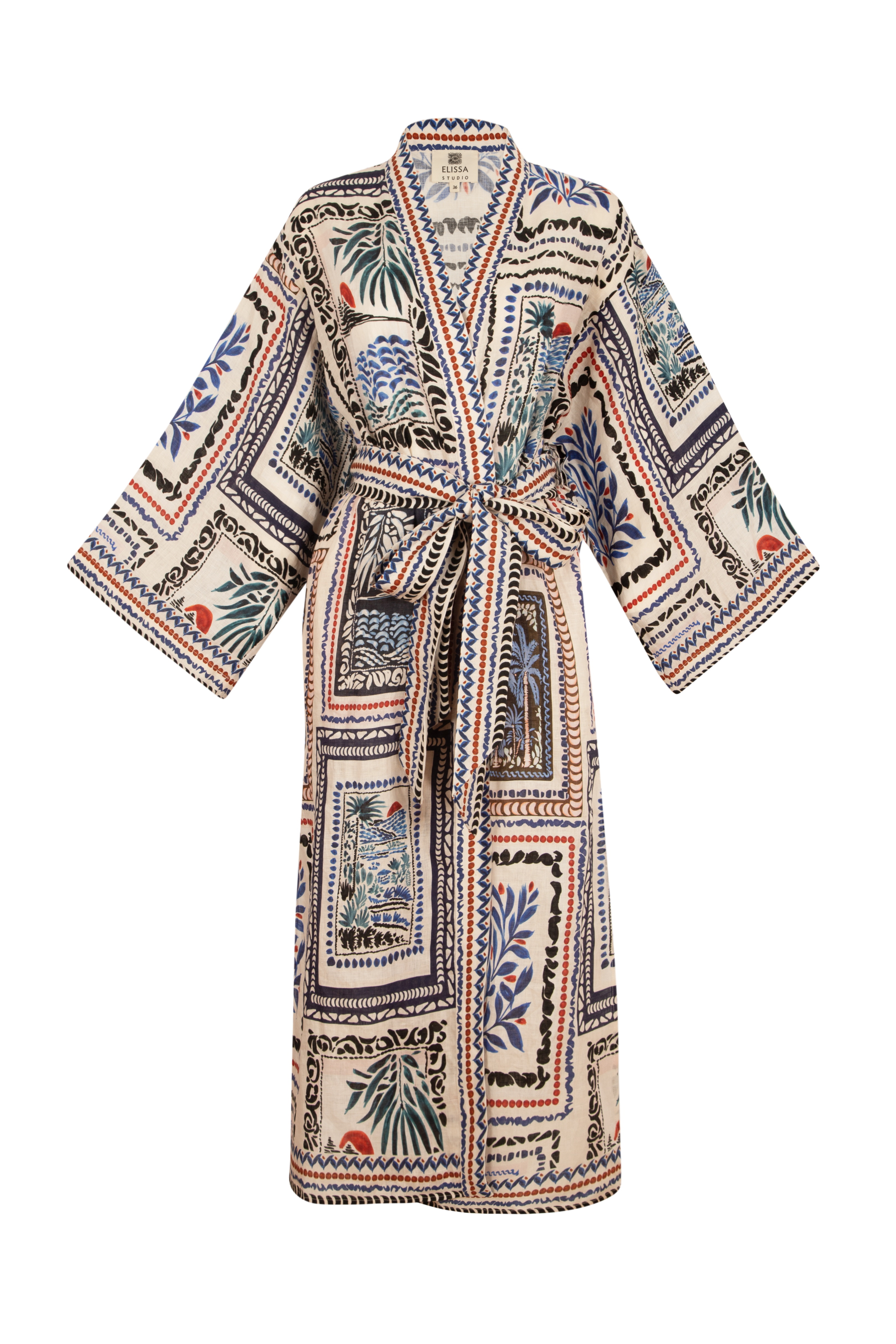 HAVANA - Patterned Linen Kimono