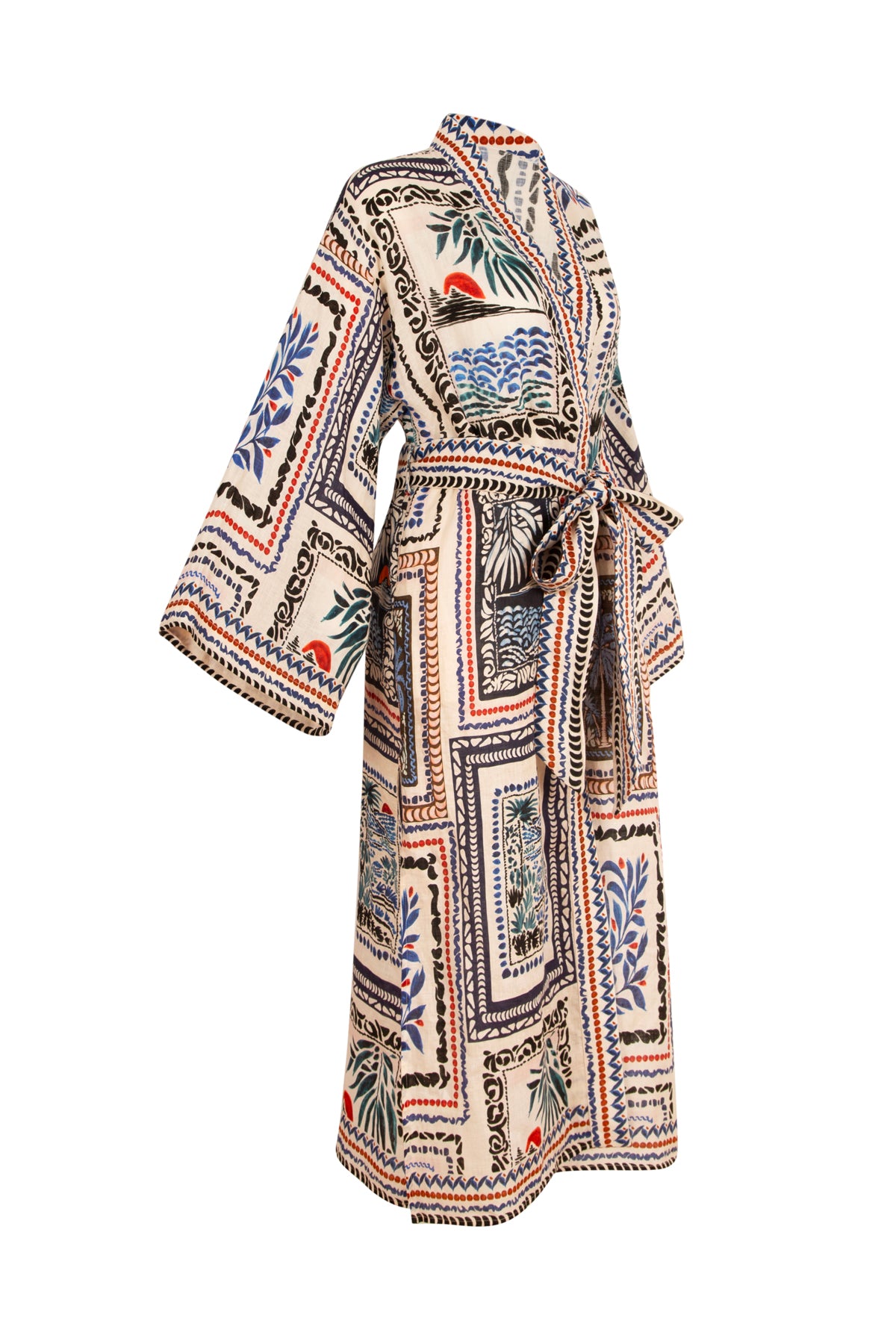 HAVANA - Patterned Linen Kimono