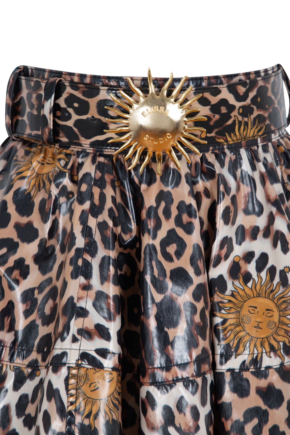MOLLY –Leopar ve Güneş Desenli Balon Mini Etek