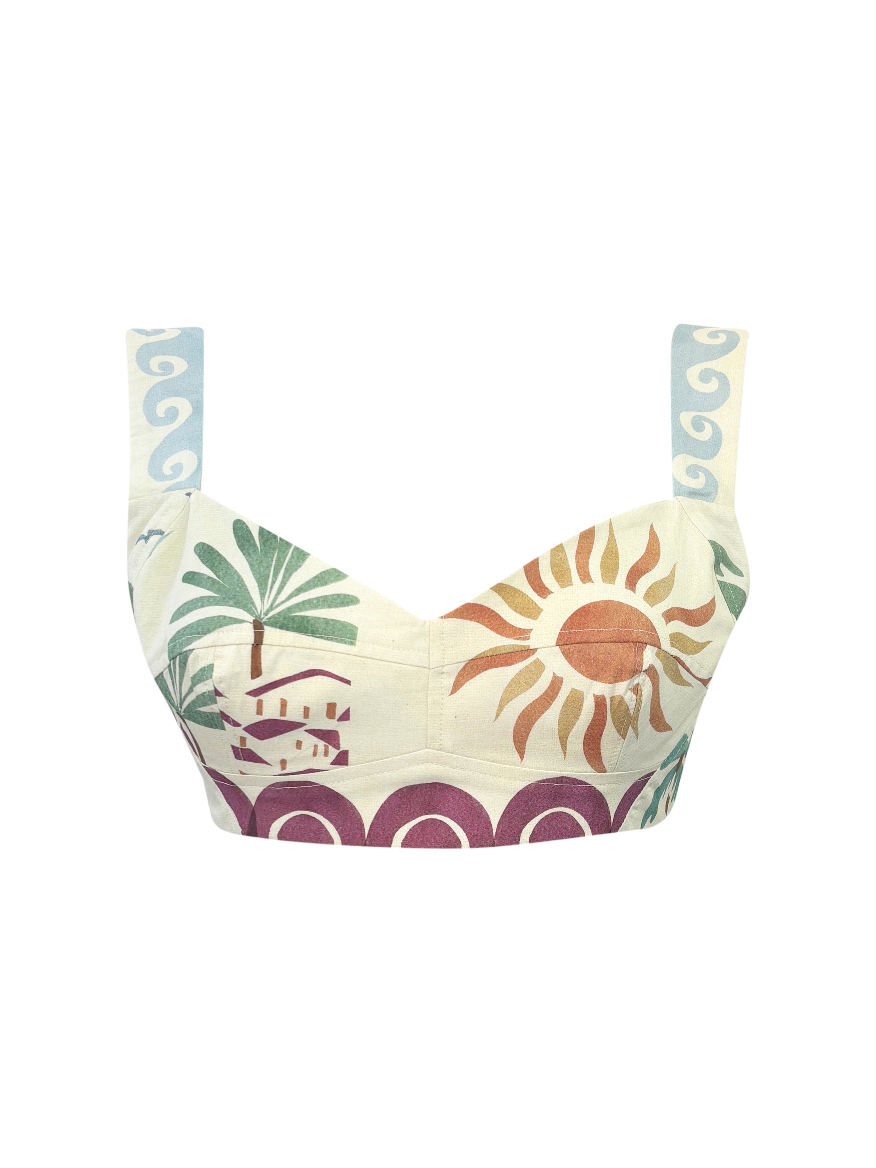 SOLEİL - Tropical Patterned Bustier