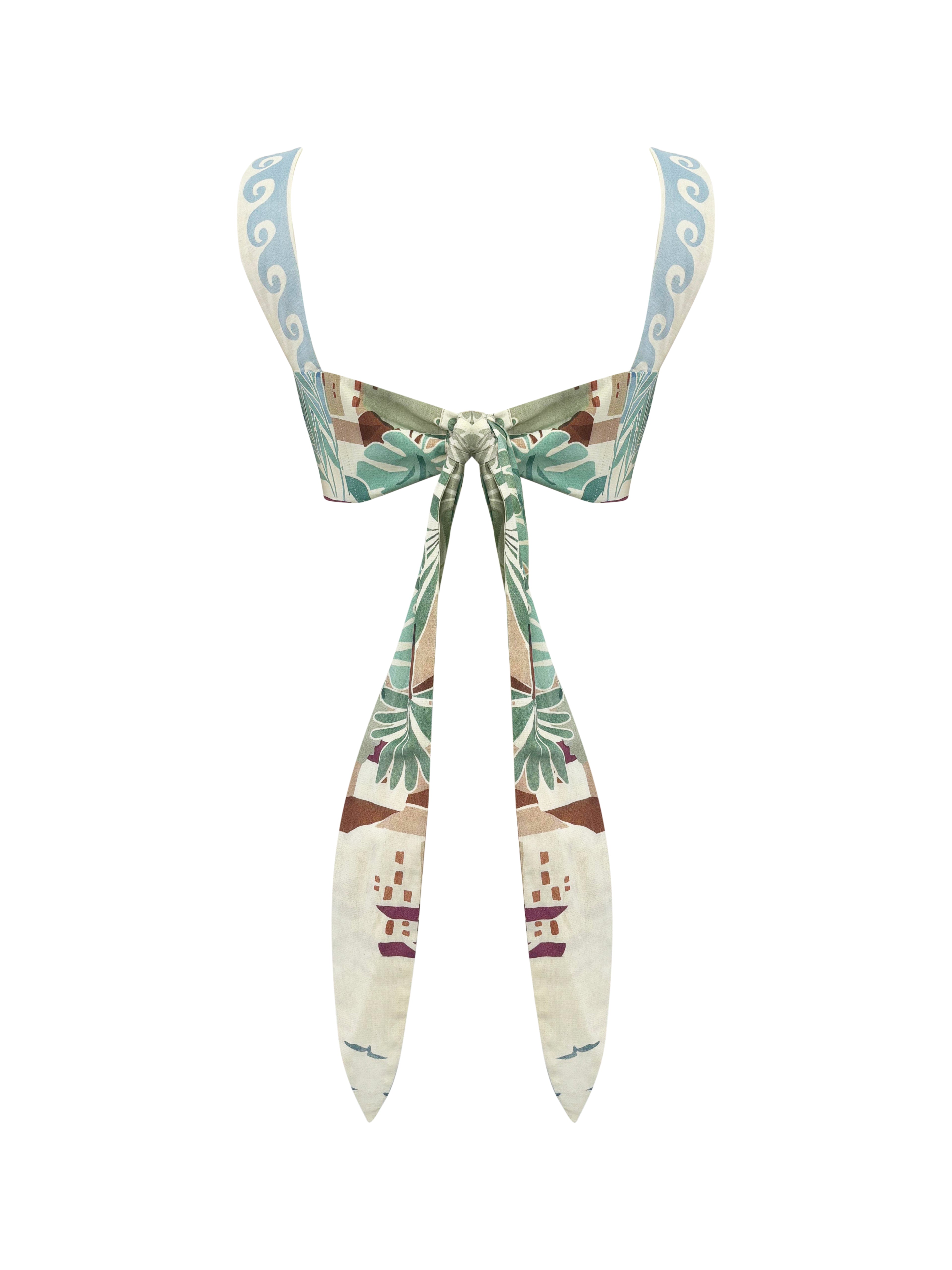SOLEİL - Tropical Patterned Bustier