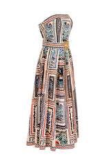 HAVANA - Patterned Strapless Maxi Dress