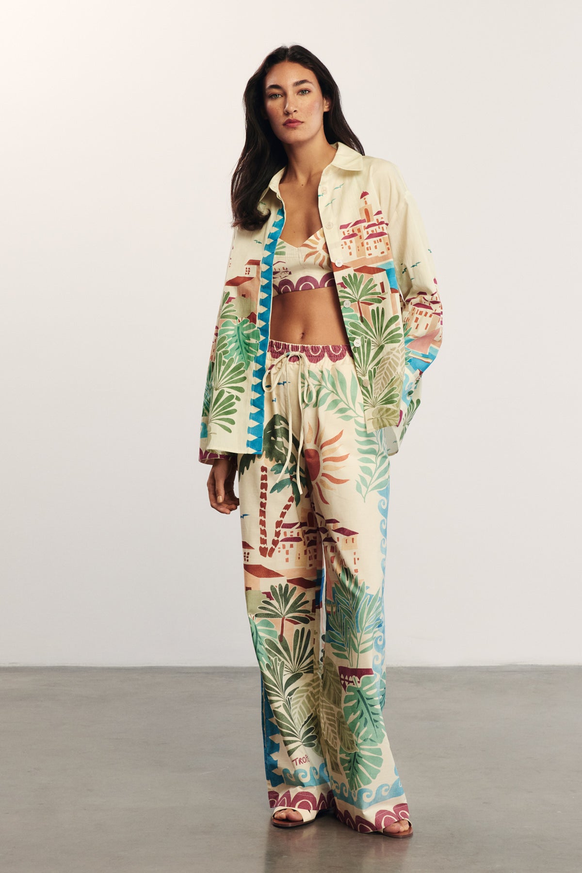 SOLEİL - Tropical Patterned Trousers