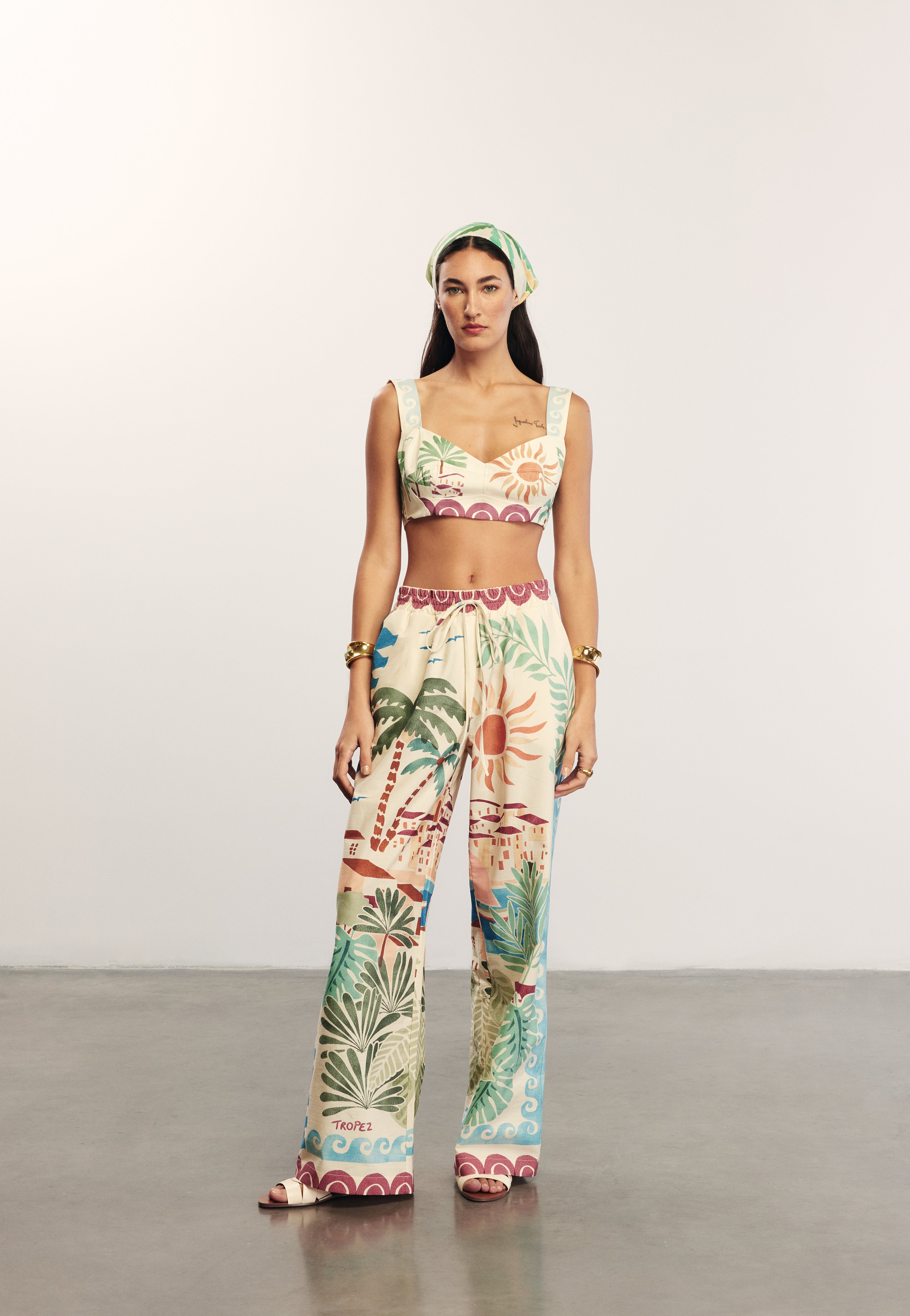 AZURE - Tropical Patterned Bandana