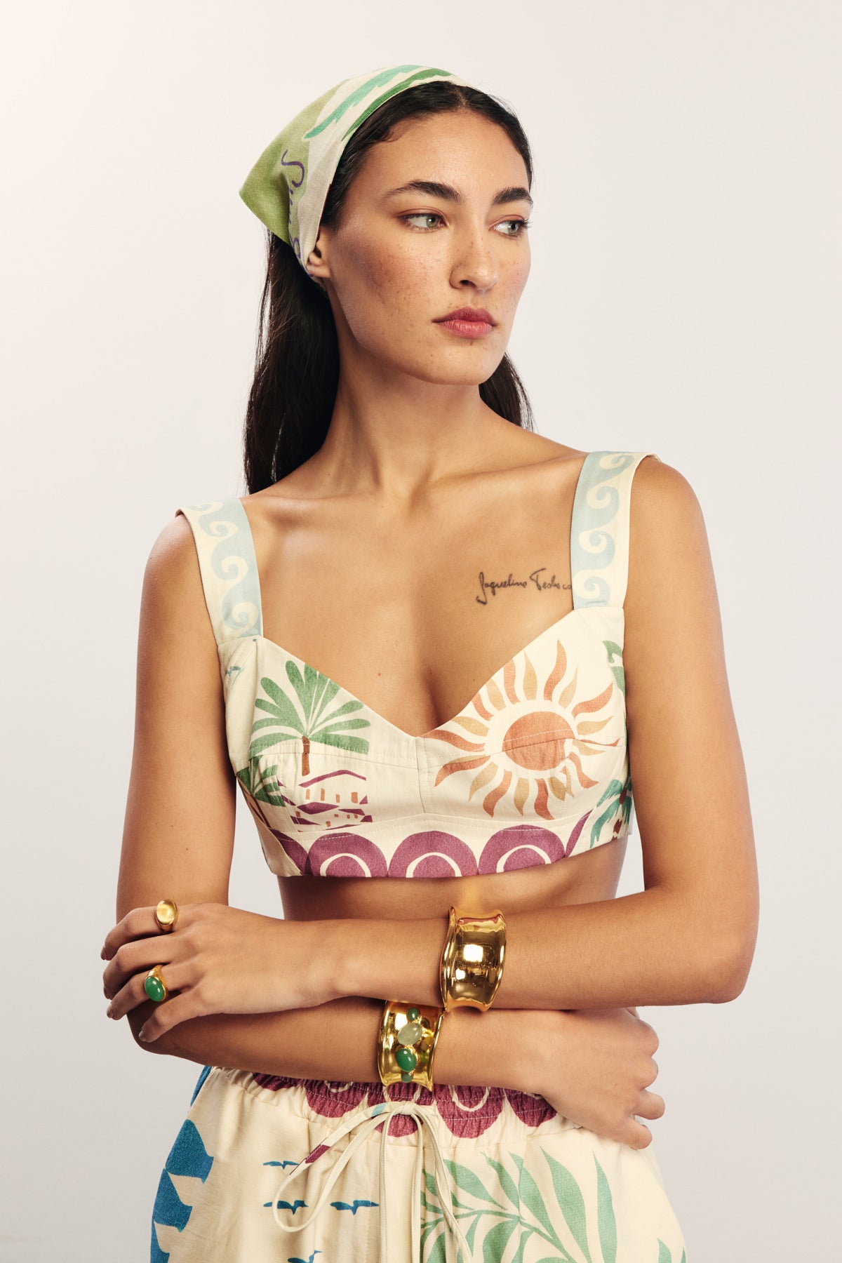 SOLEİL - Tropical Patterned Bustier