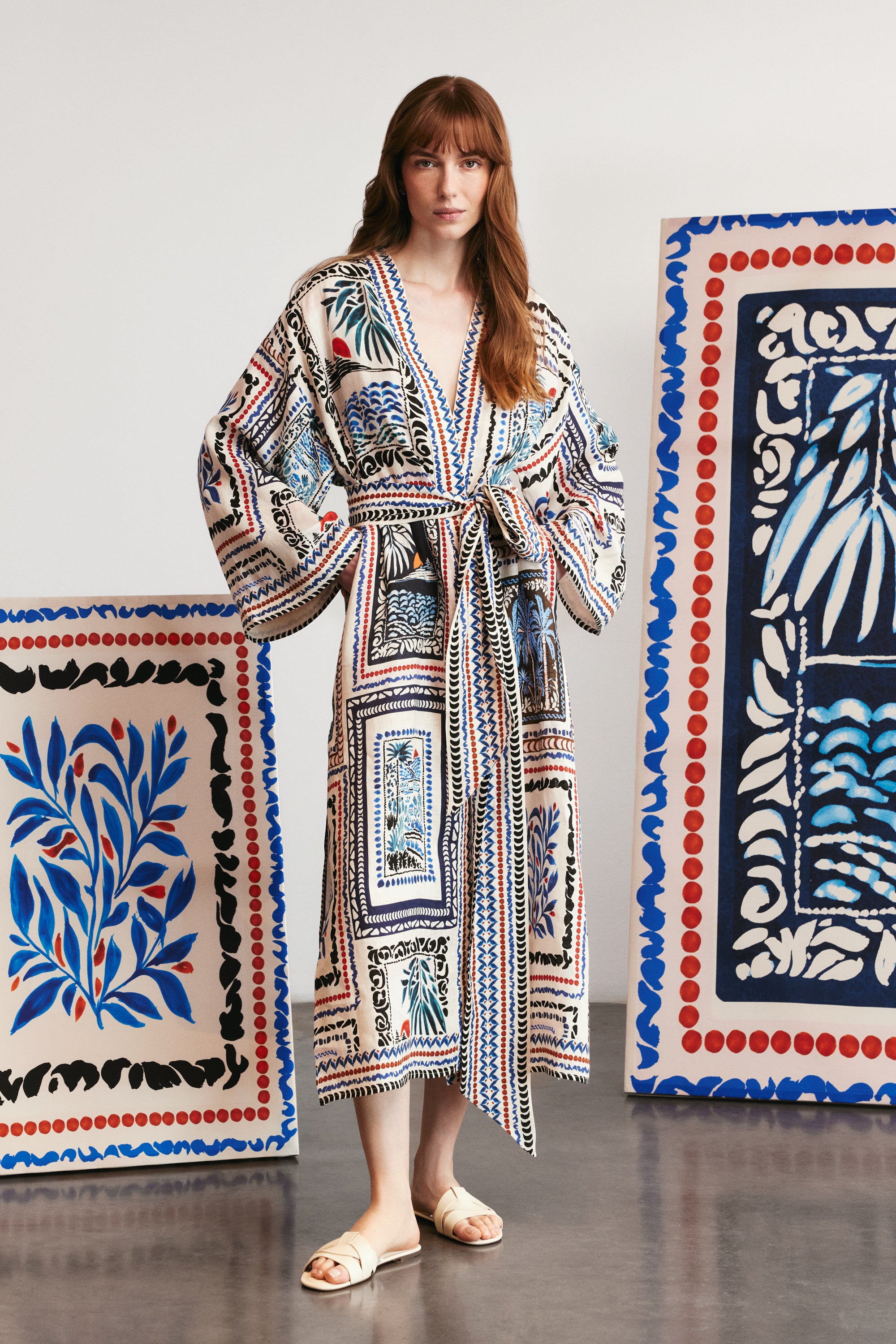 HAVANA - Patterned Linen Kimono