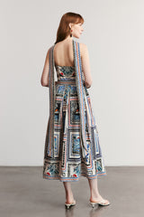 HAVANA - Patterned Strapless Maxi Dress