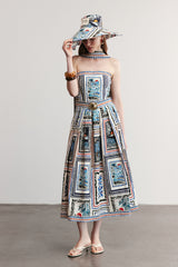 HAVANA - Patterned Strapless Maxi Dress