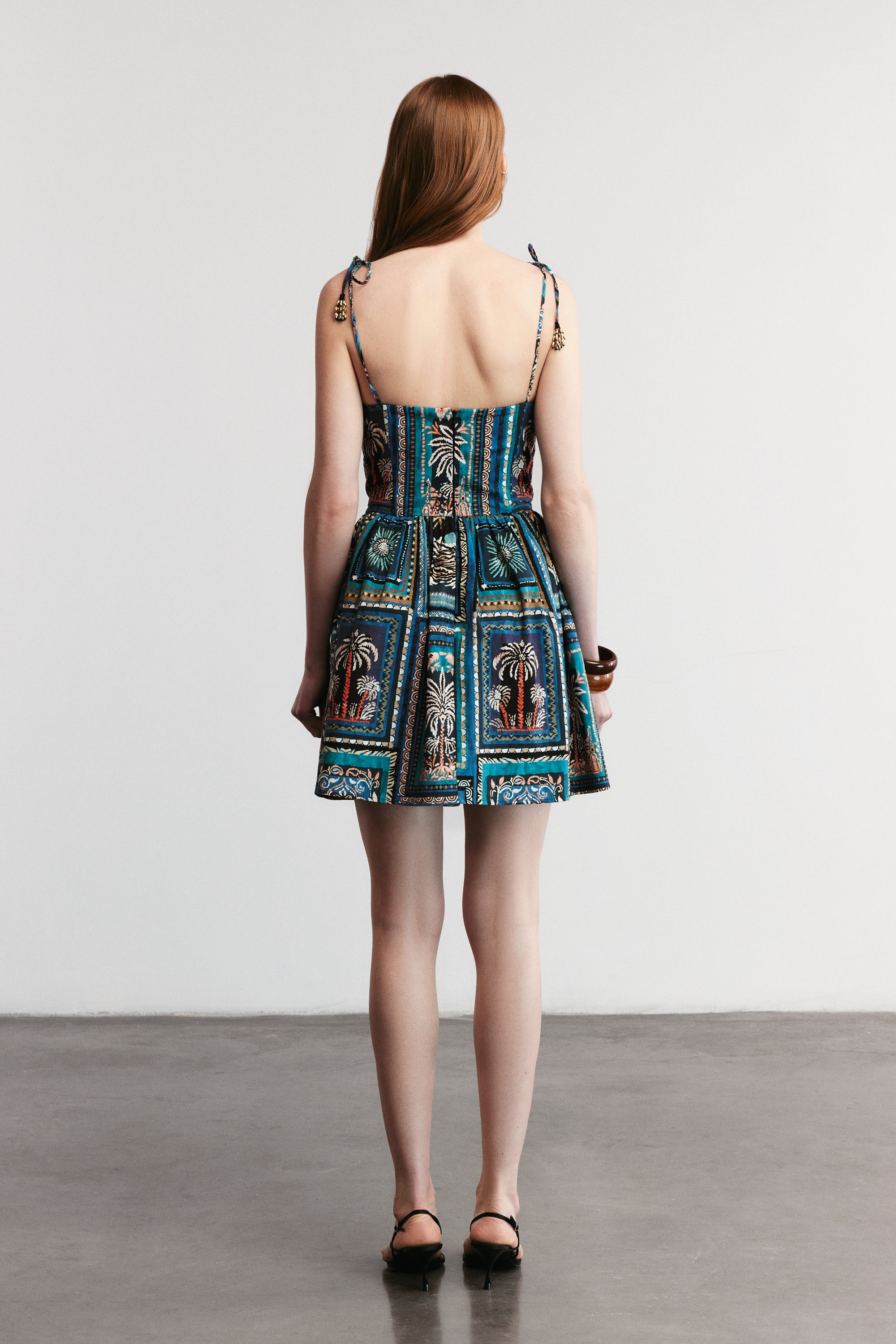 HAVANA - Patterned Strappy Mini Dress