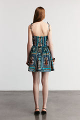HAVANA - Patterned Strappy Mini Dress