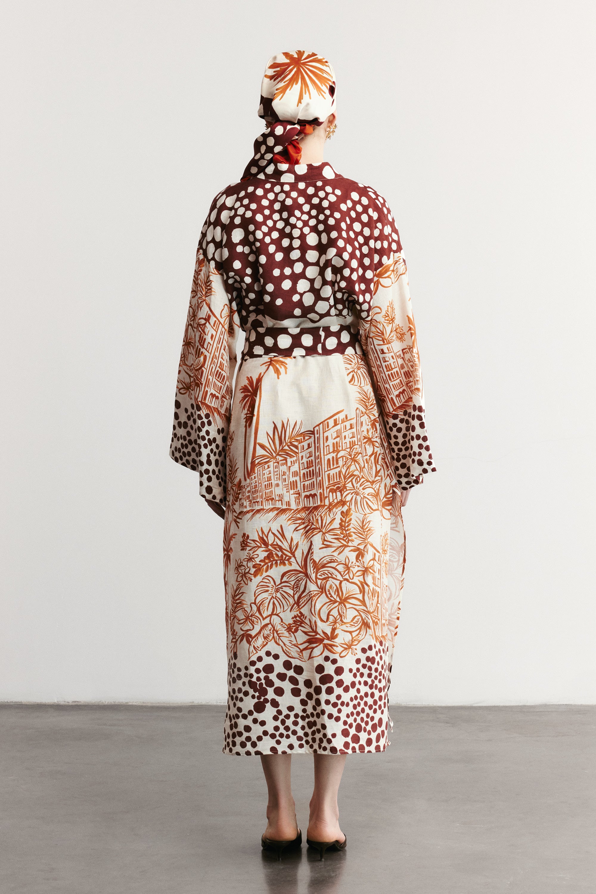 POSITANO – Patterned Linen Kimono