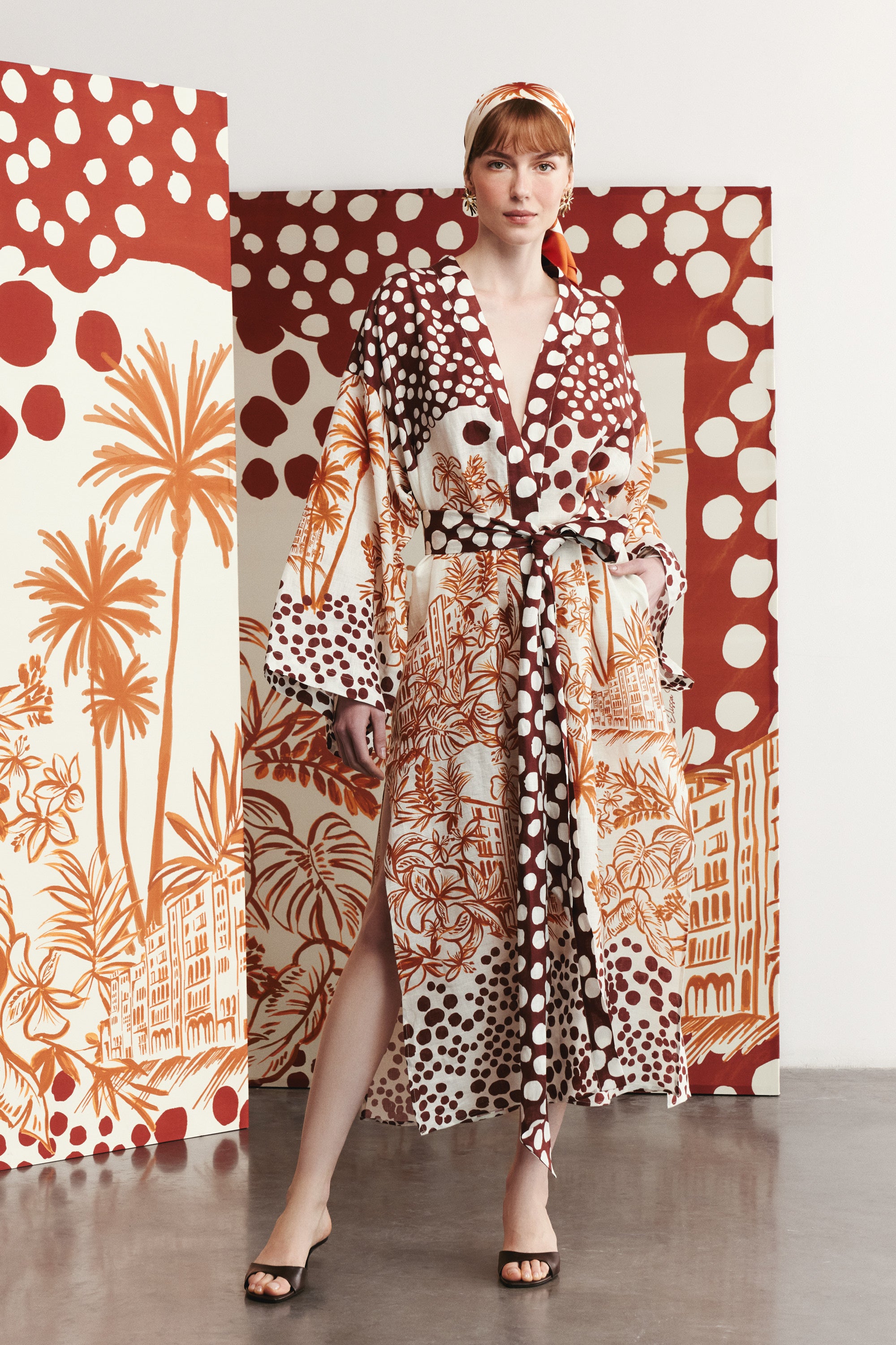 POSITANO – Patterned Linen Kimono