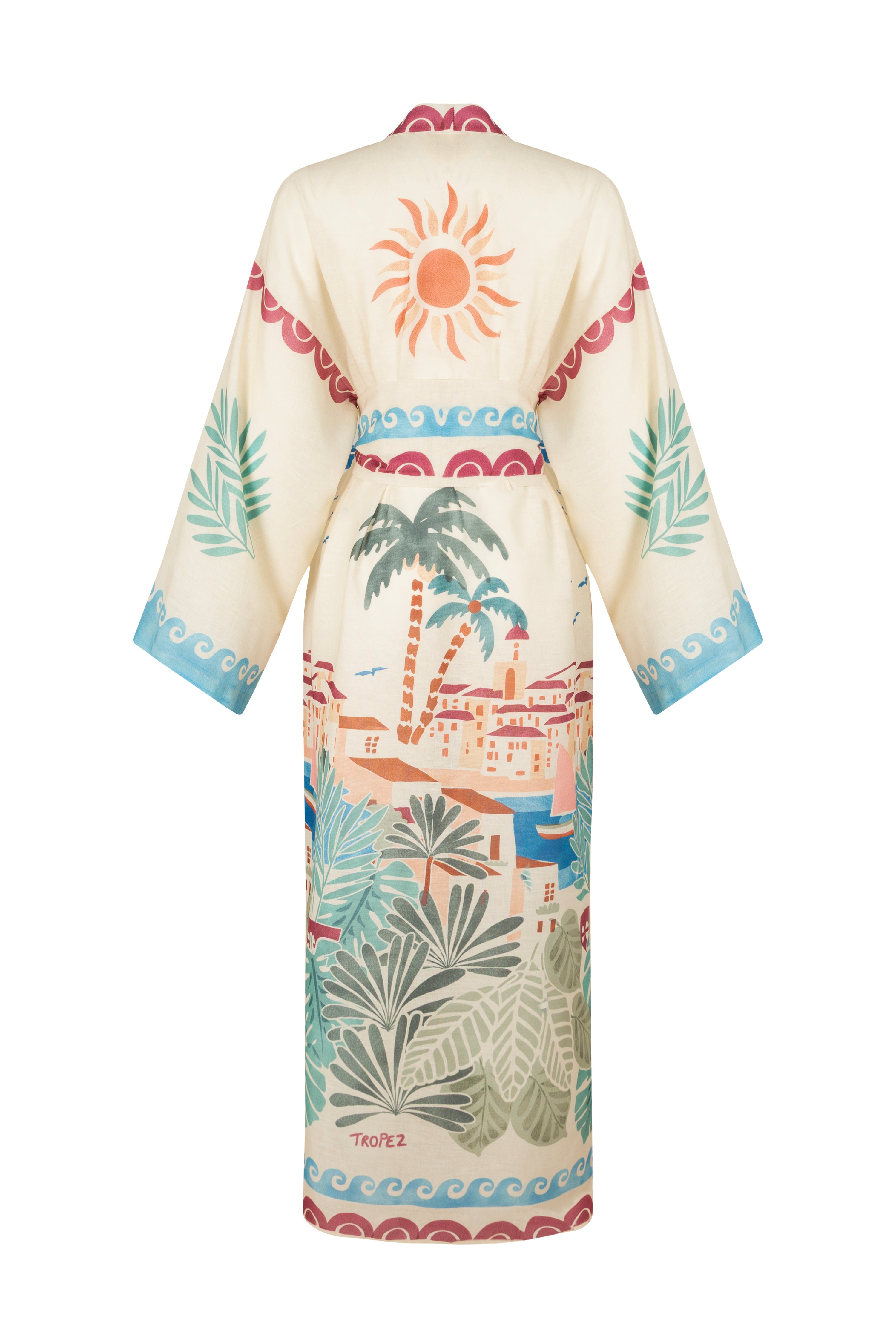 SOLEIL - Tropikal Desenli Kimono
