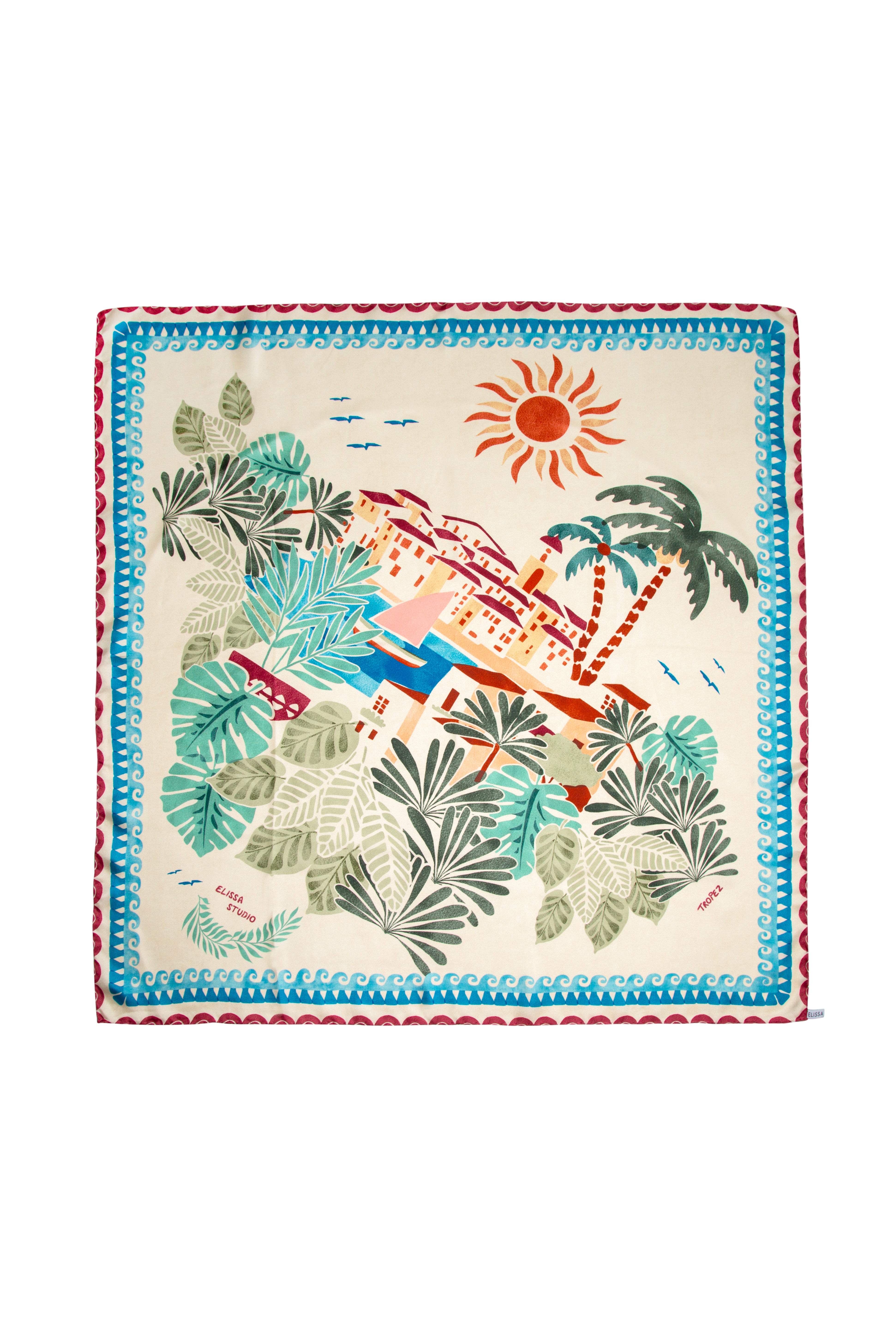 SOLEİL - Tropical Patterned Scarf