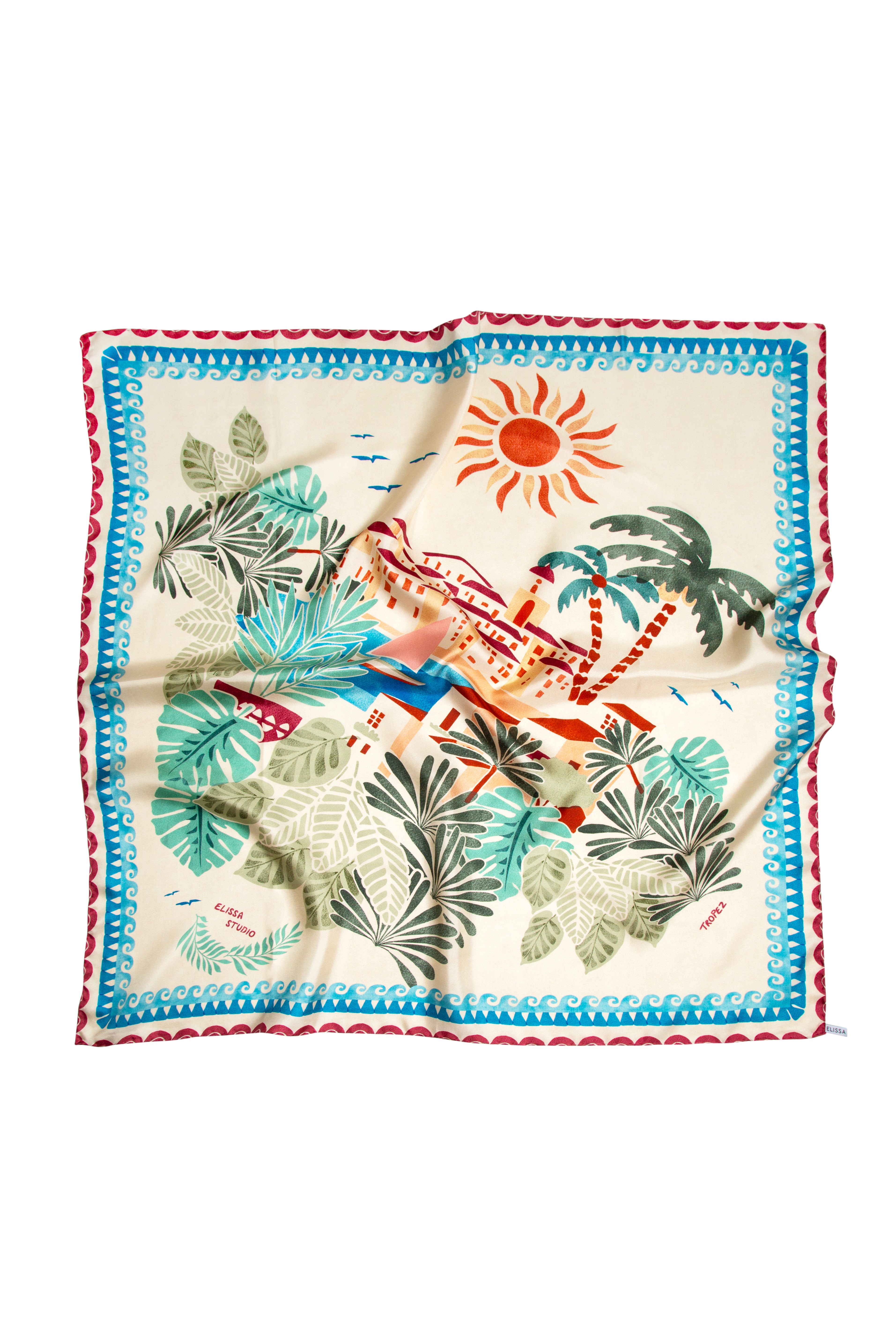 SOLEİL - Tropical Patterned Scarf