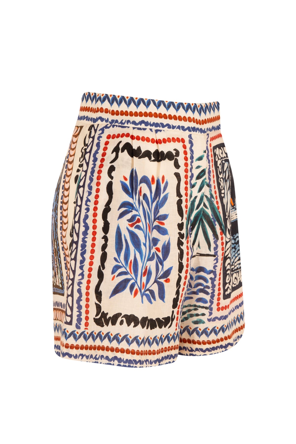 HAVANA - Patterned Linen Shorts
