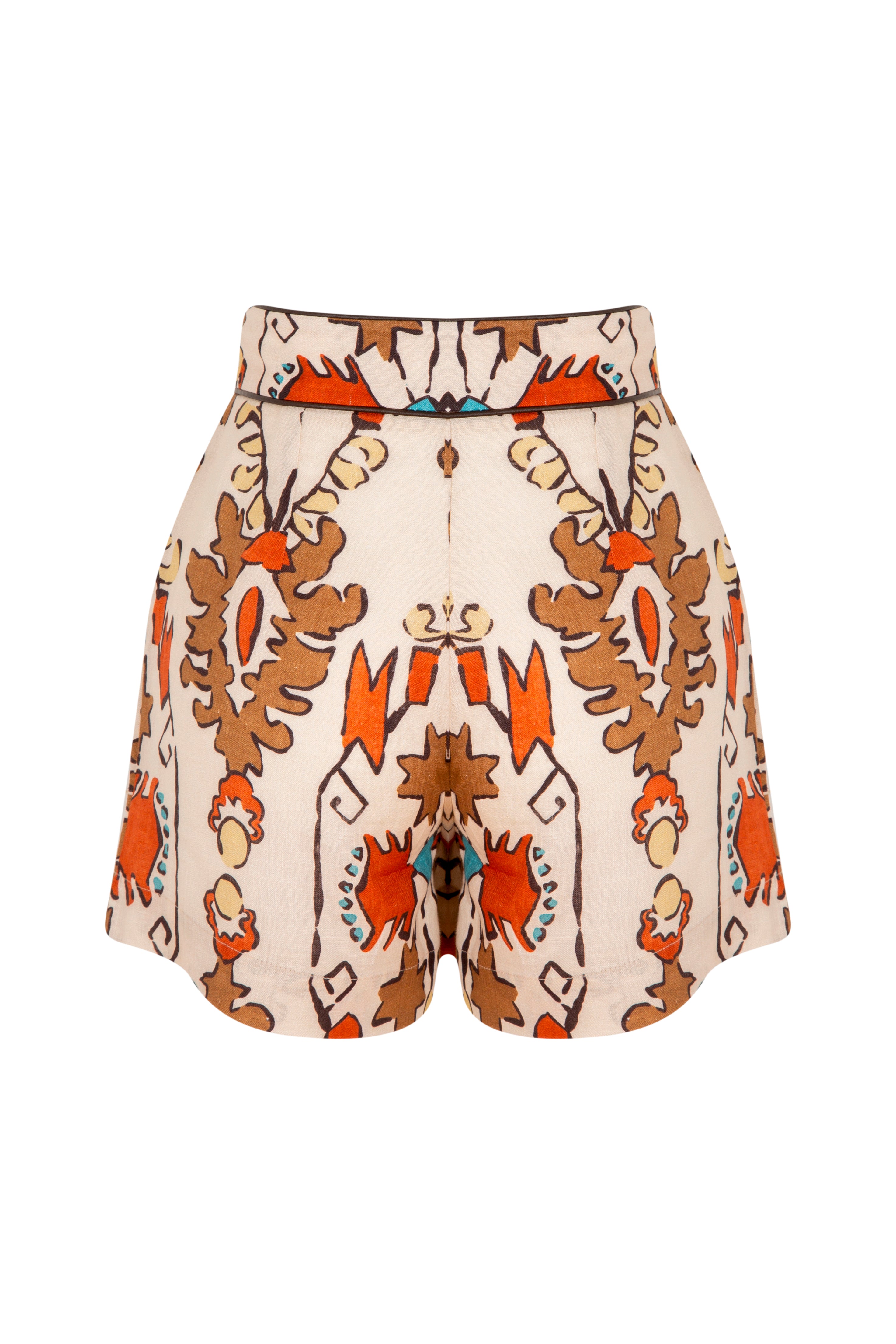 SERENA - Ethnic Patterned Linen Shorts