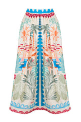 SOLEİL - Tropical Patterned Maxi Skirt