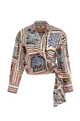 HAVANA - Patterned Tied Shirt
