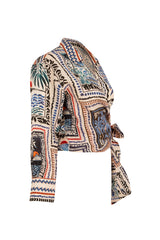 HAVANA - Patterned Tied Shirt