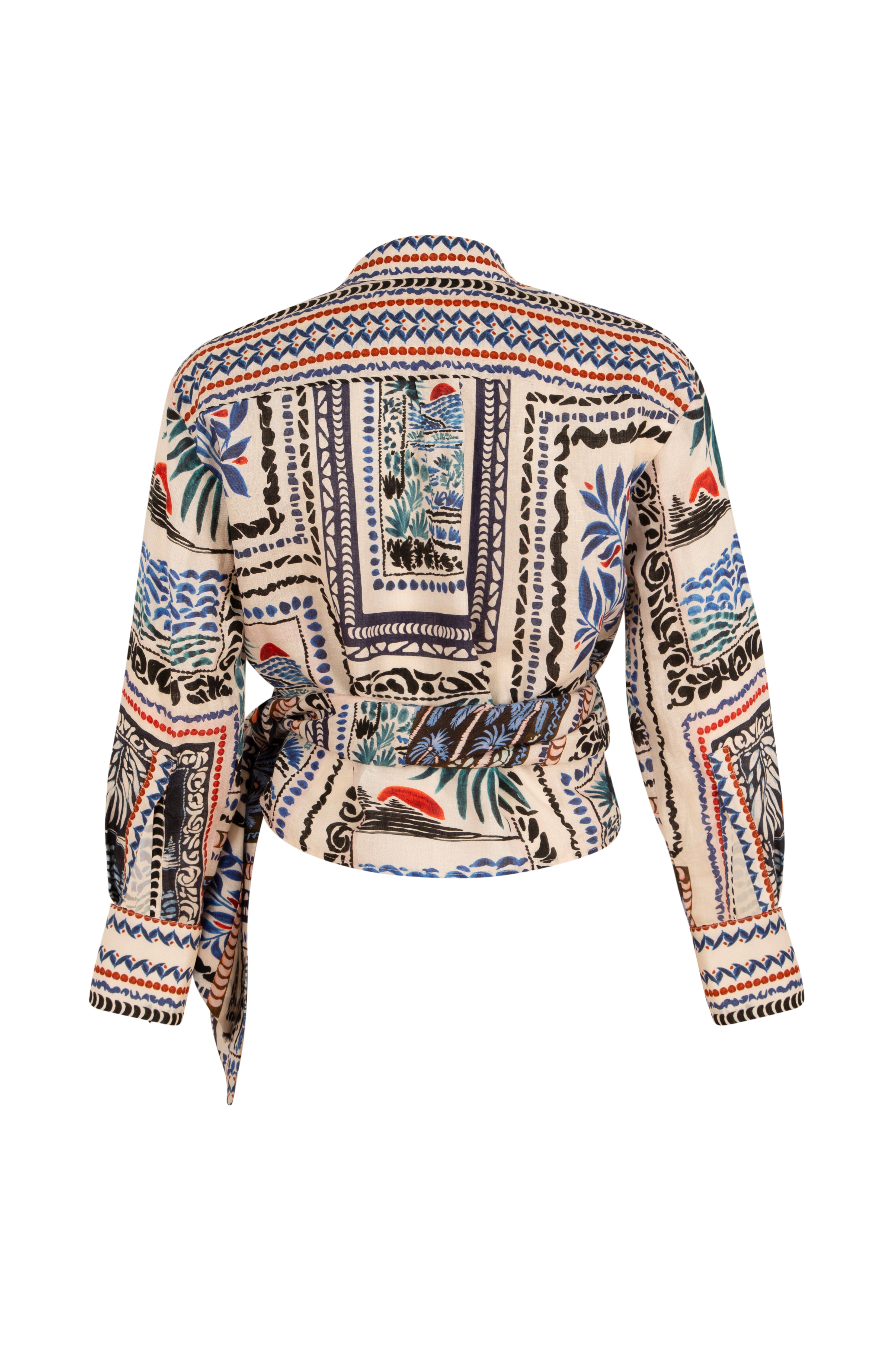 HAVANA - Patterned Tied Shirt