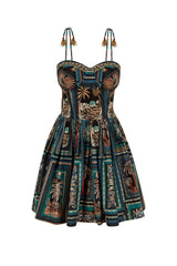 HAVANA - Patterned Strappy Mini Dress