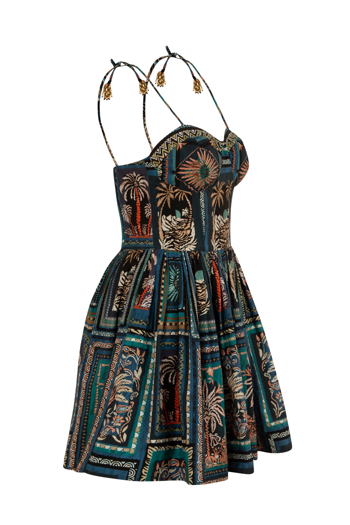HAVANA - Patterned Strappy Mini Dress