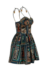HAVANA - Patterned Strappy Mini Dress