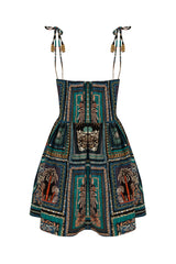HAVANA - Patterned Strappy Mini Dress