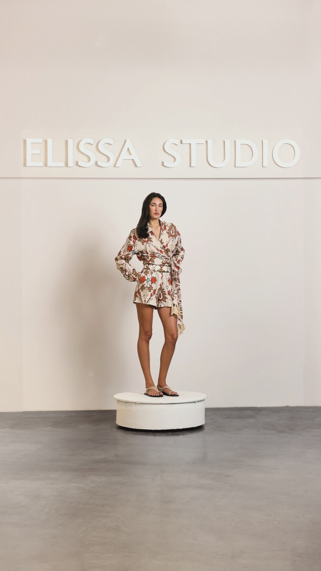 SERENA - Ethnic Patterned Tied Linen Shirt – Elissa Studio